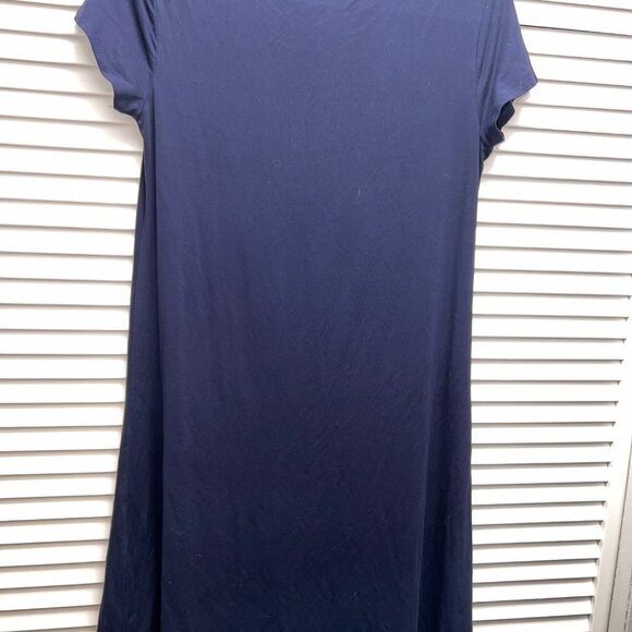 MATILDA JANE Navy Capped Sleeve Jersey Dress Size Small - Picture 3 of 4